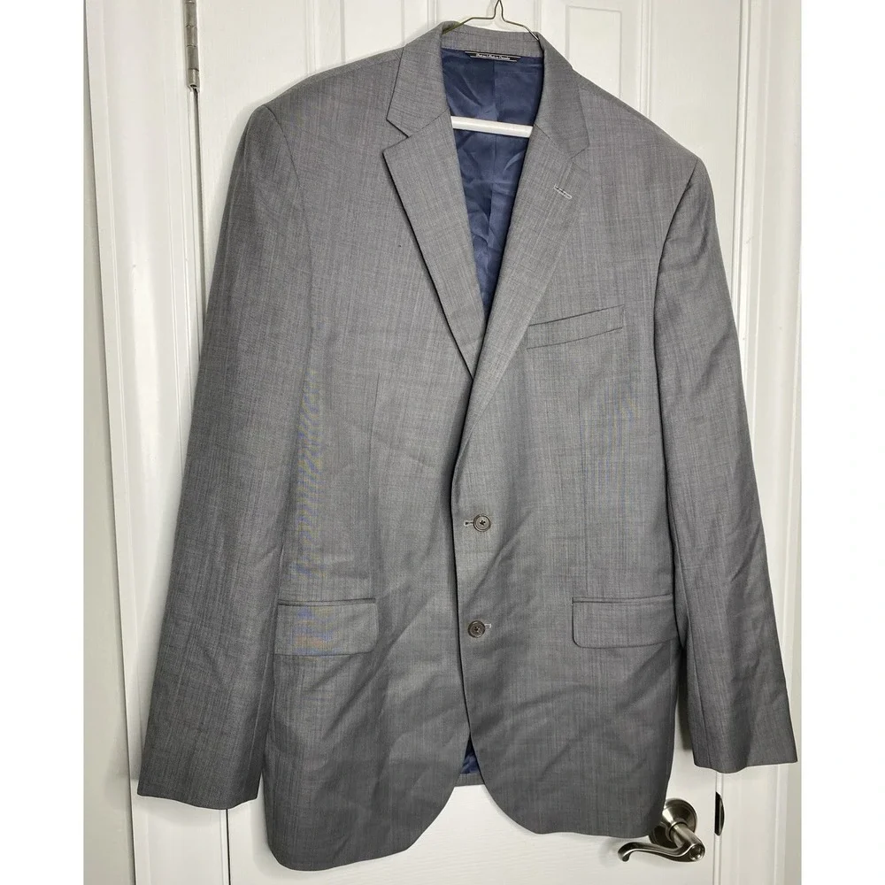 Jack‎ Victor Men's Executive Collection 100% Wool Blazer Grey Size 44 L